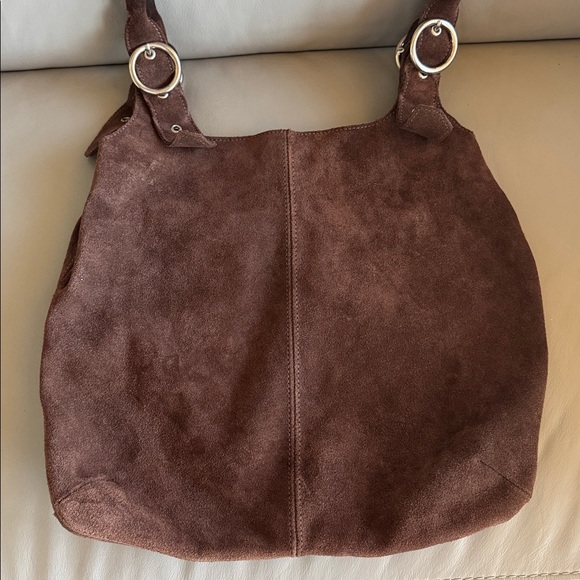 Vintage Roots Brown Suede Women's Shoulder Bag - Picture 3 of 5